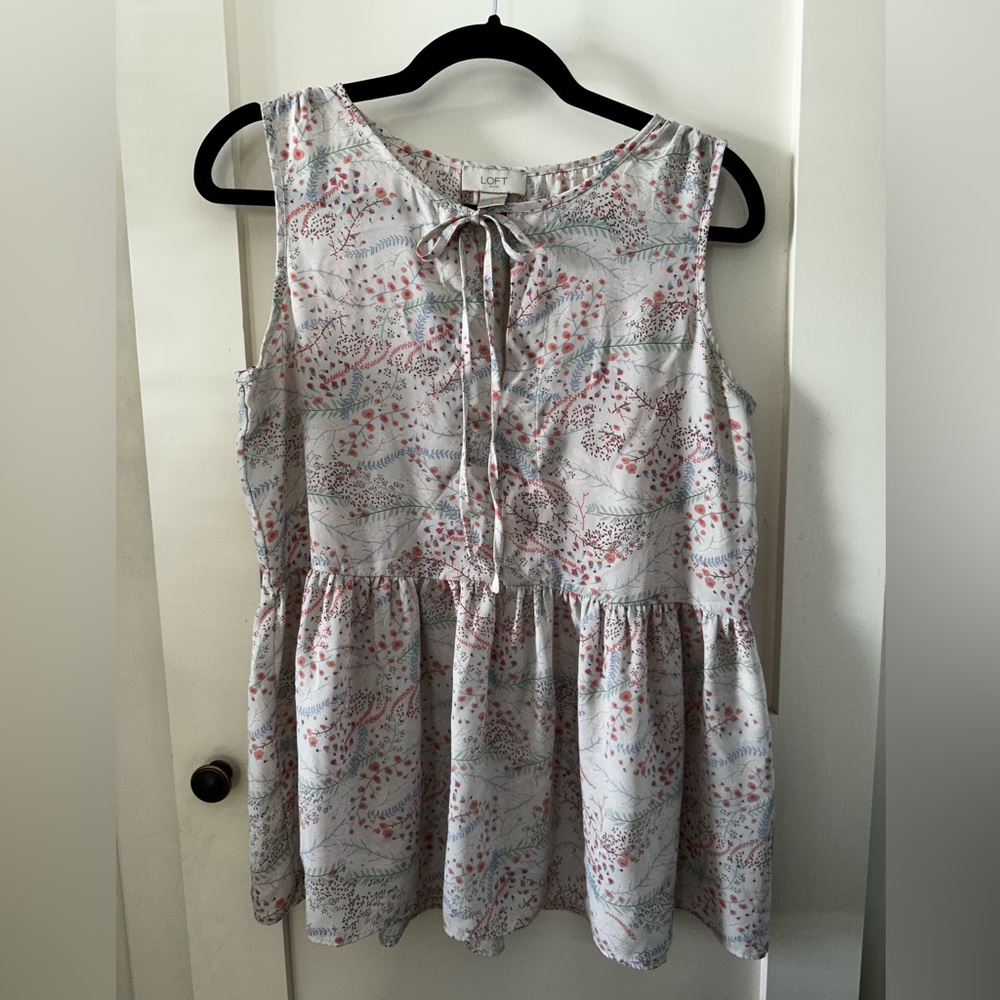 Loft Outlet Sleeveless Peplum Blouse